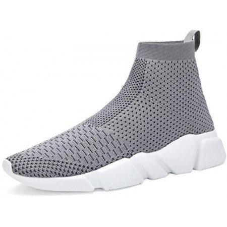 Women's Walking Shoes Slip-On Sneakers Breathable Lightweight Athletic Running Shoes Gray